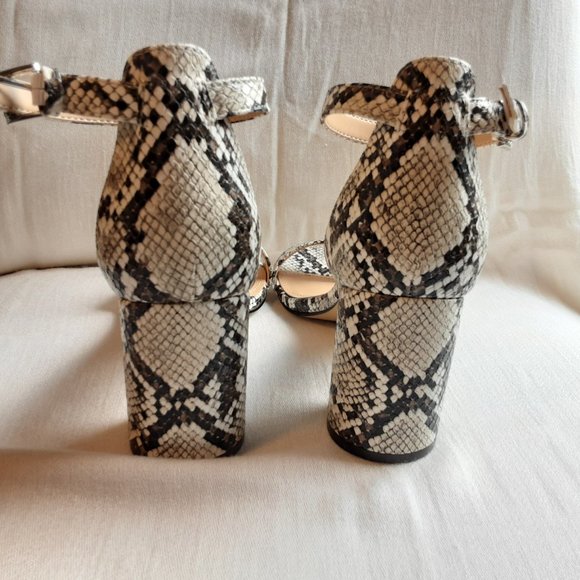 Nine West Block Heel Snakeskin Sandals | New! 7.5 - Picture 7 of 14